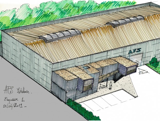 Croquis et plan projet Architecte Virgile Disse